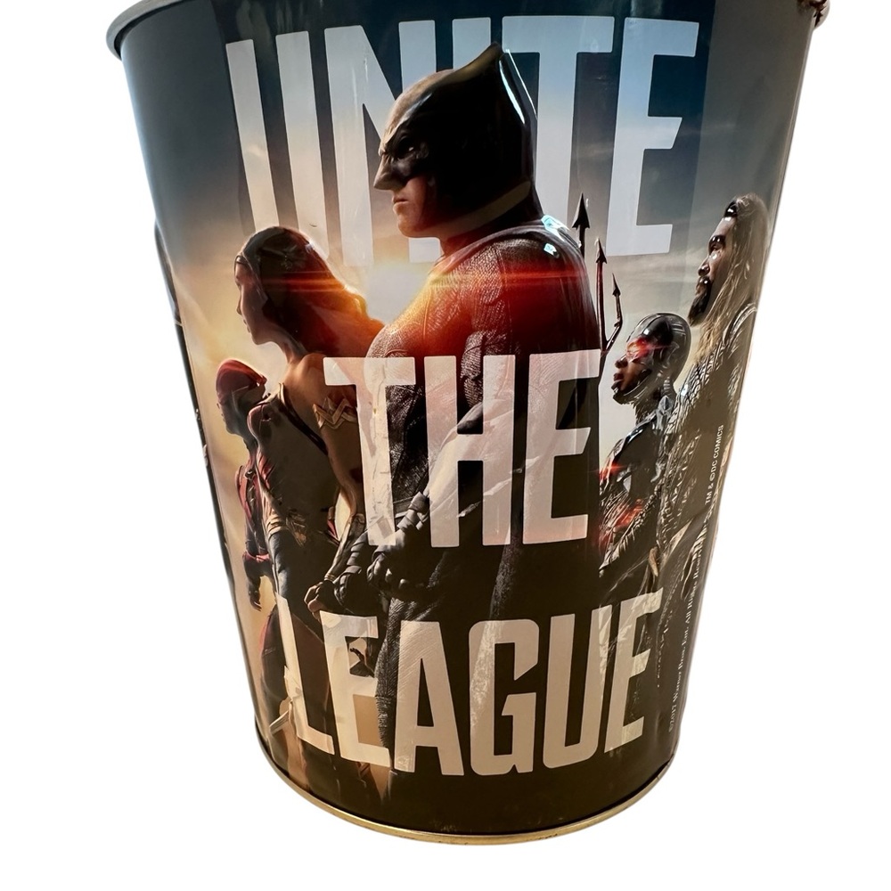 Unite The League Movie Popcorn Bucket Tin